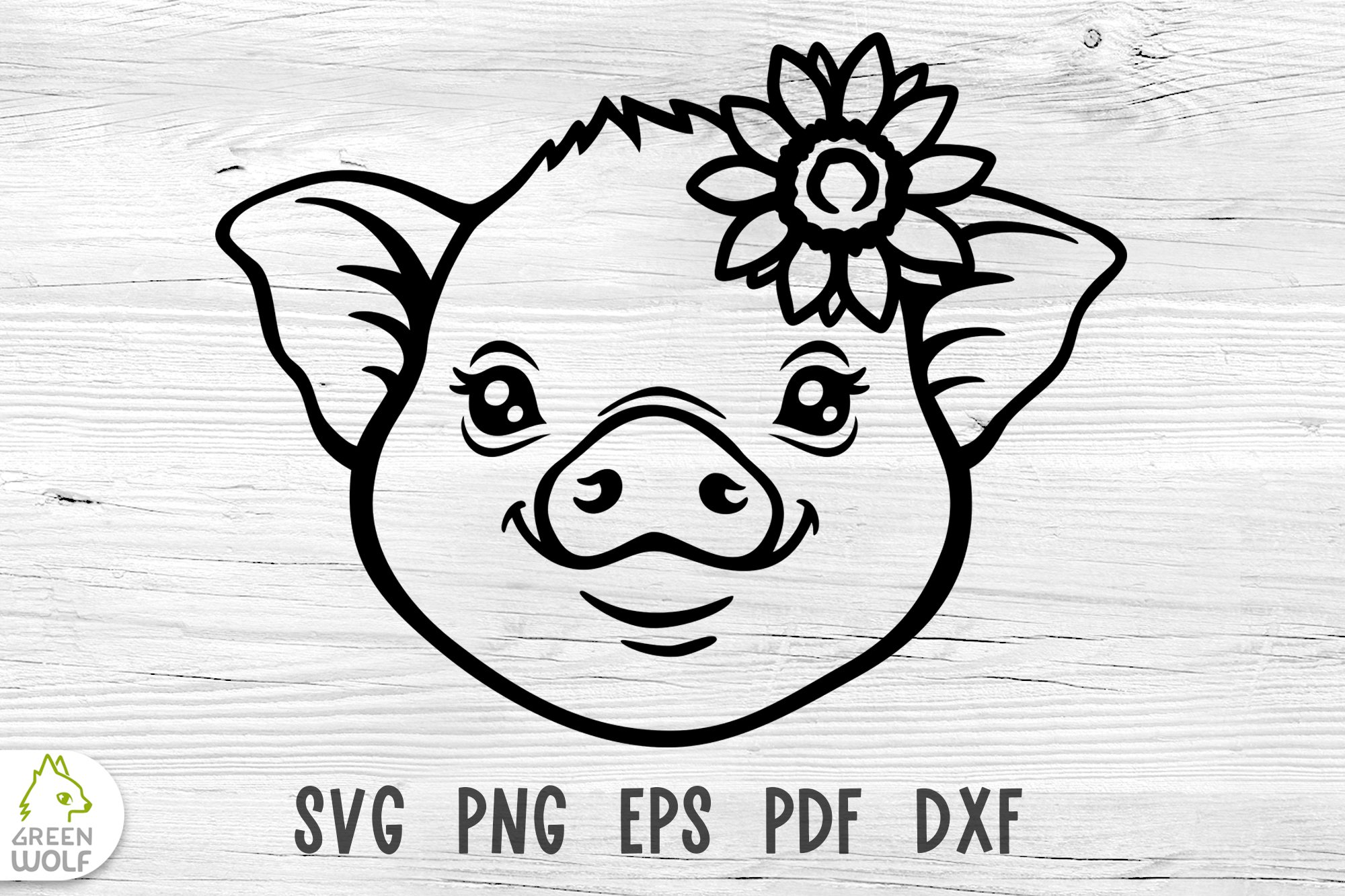 Pig Face SVG Pig SVG Cut Files Baby Farm Animals SVG Cricut.