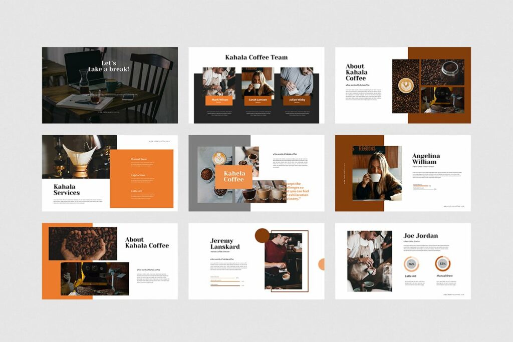 Kahala - Coffee Powerpoint Template – MasterBundles