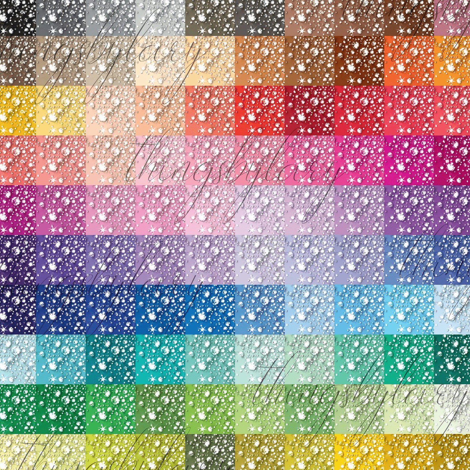 100 Bling Bling Real Diamond Background Digital Papers cover.