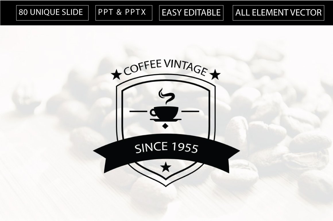Cover image of Coffee Vintage Powerpoint Template.