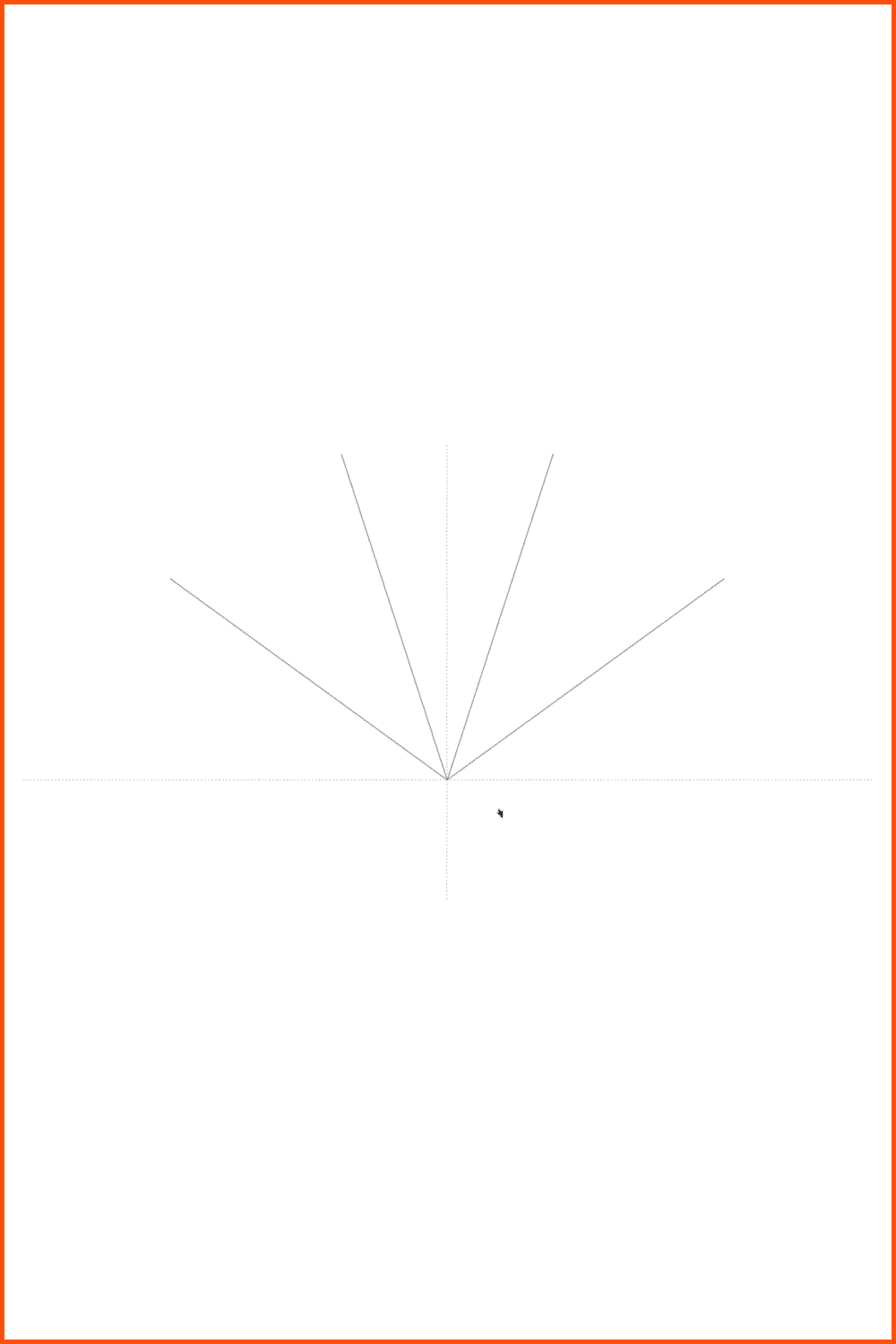 4 lines at different angles with one end.
