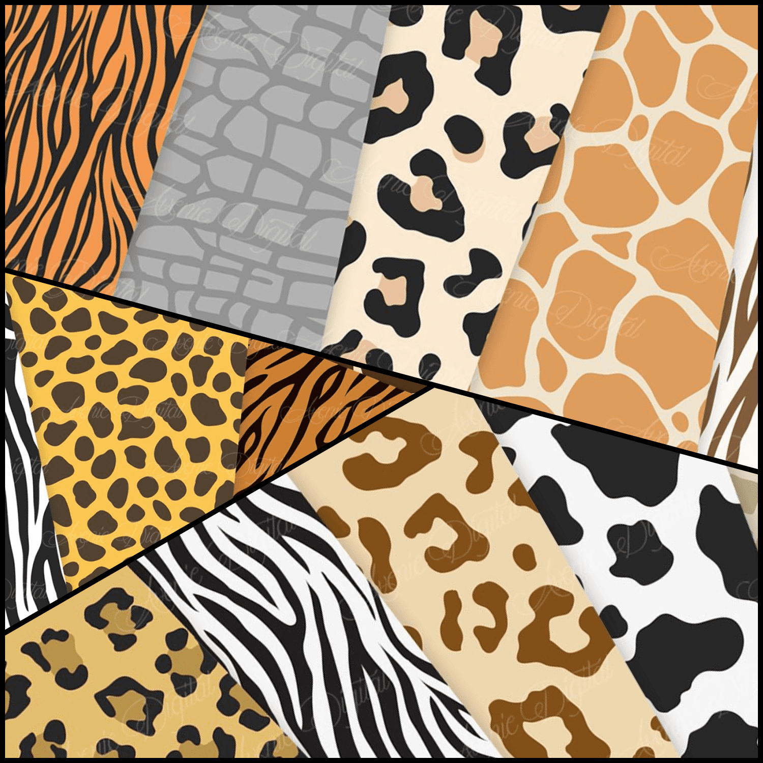 Animal Print Vector Patterns - Paper cover.