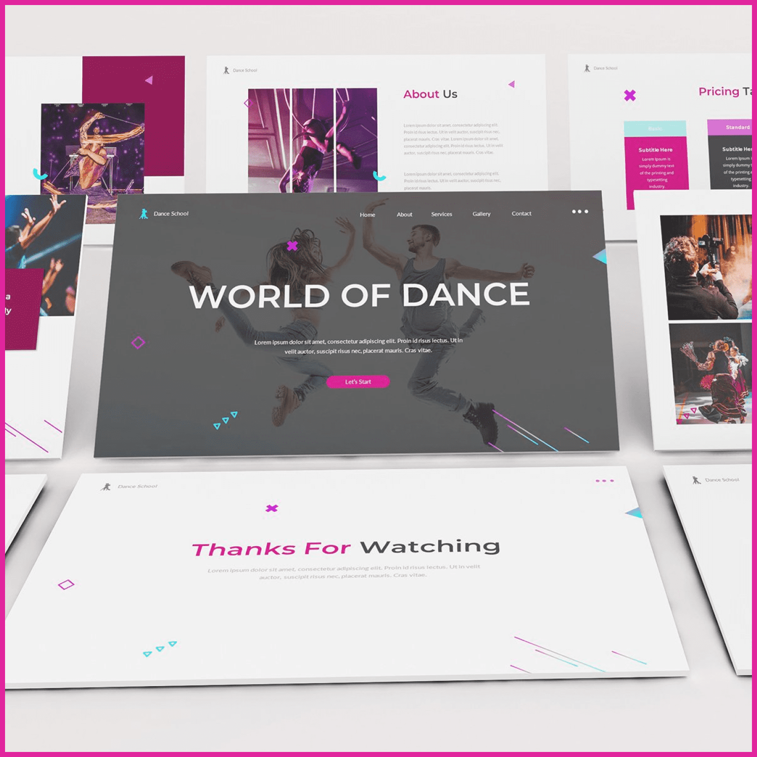 Dance Powerpoint Template cover.