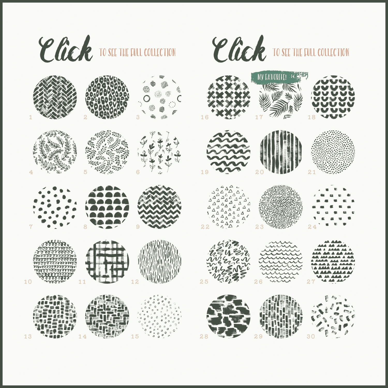 Handmade Brush Pattern Collection cover.