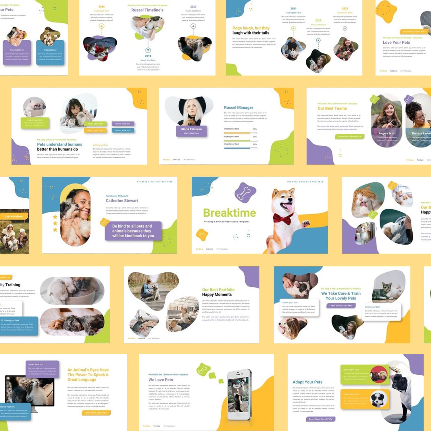Russel - Pet Care Googleslide cover image.