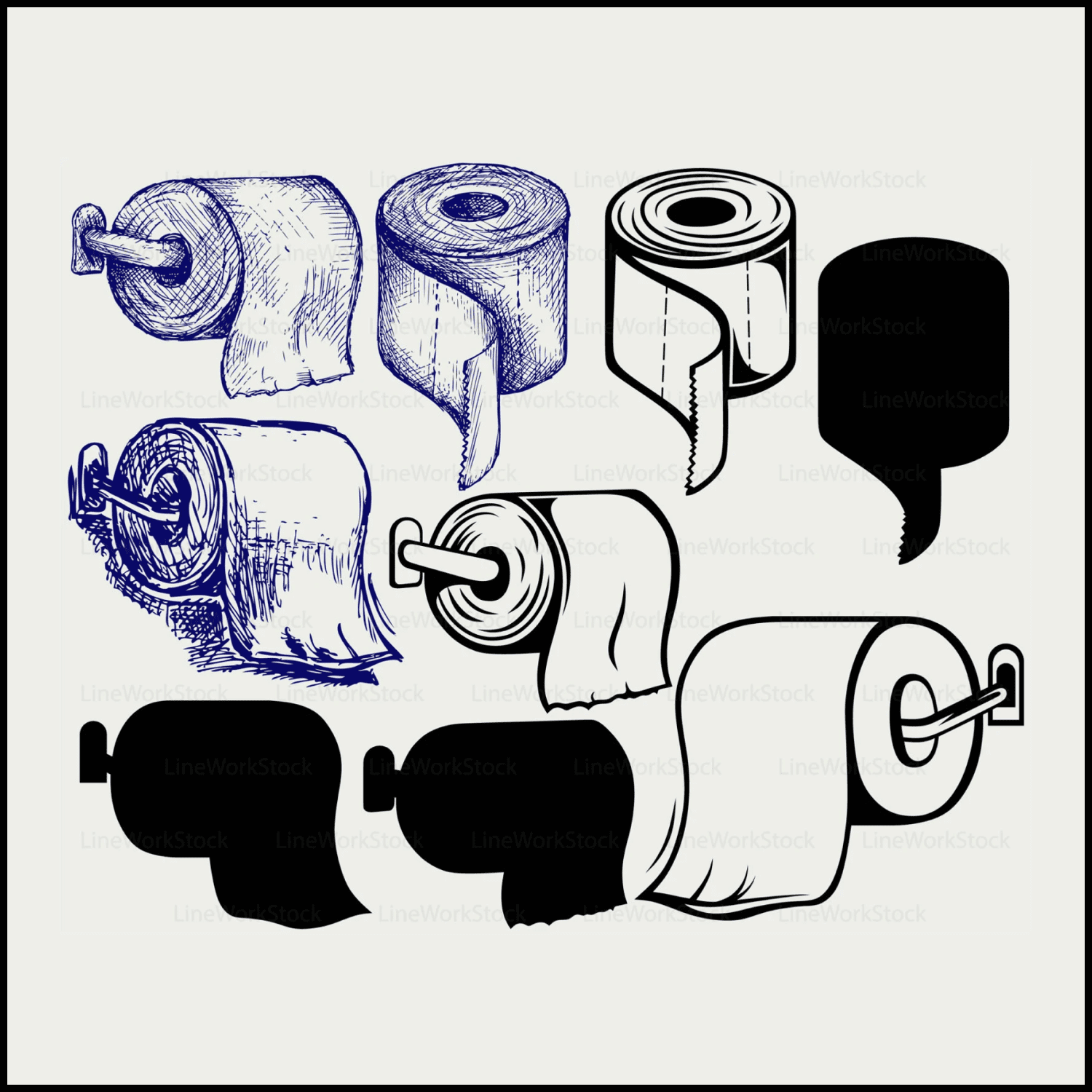 Toilet paper svg cover.
