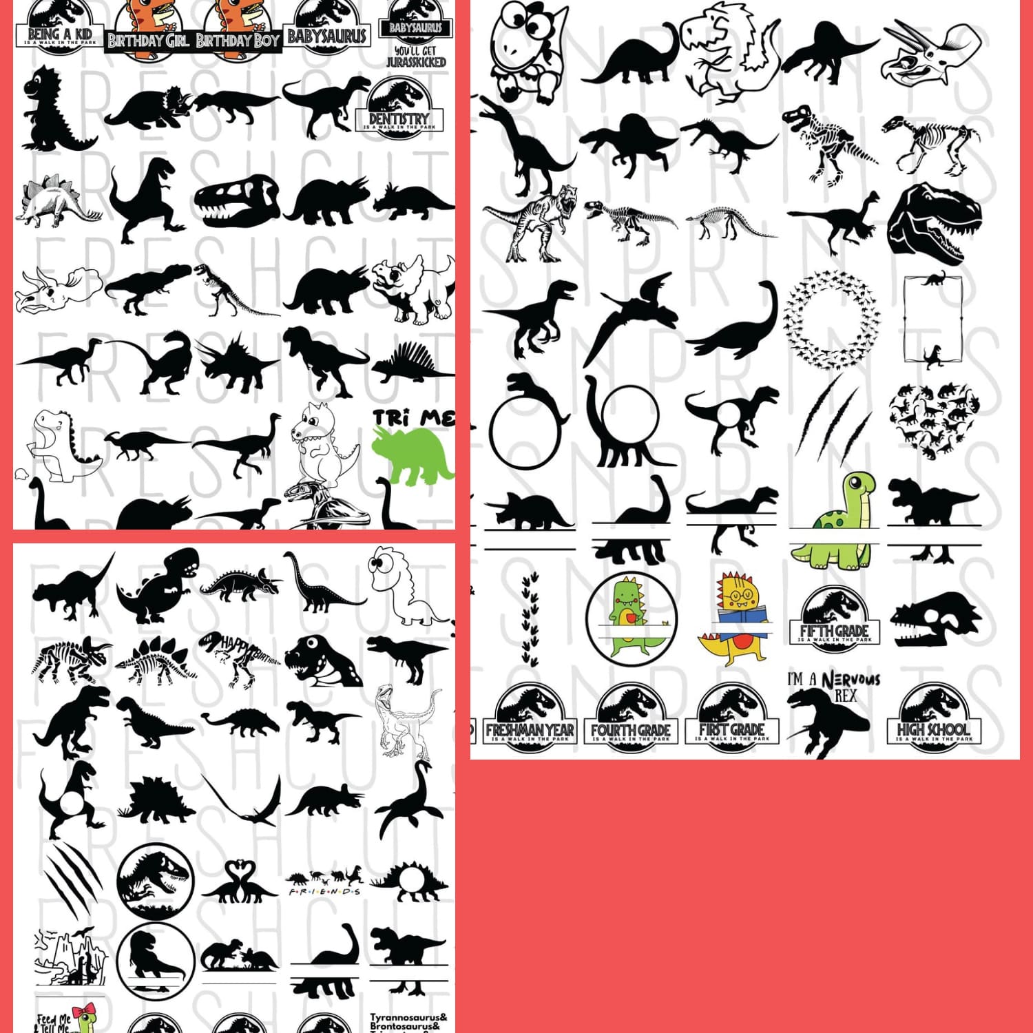 200+ Dinosaur SVG Bundle cover.