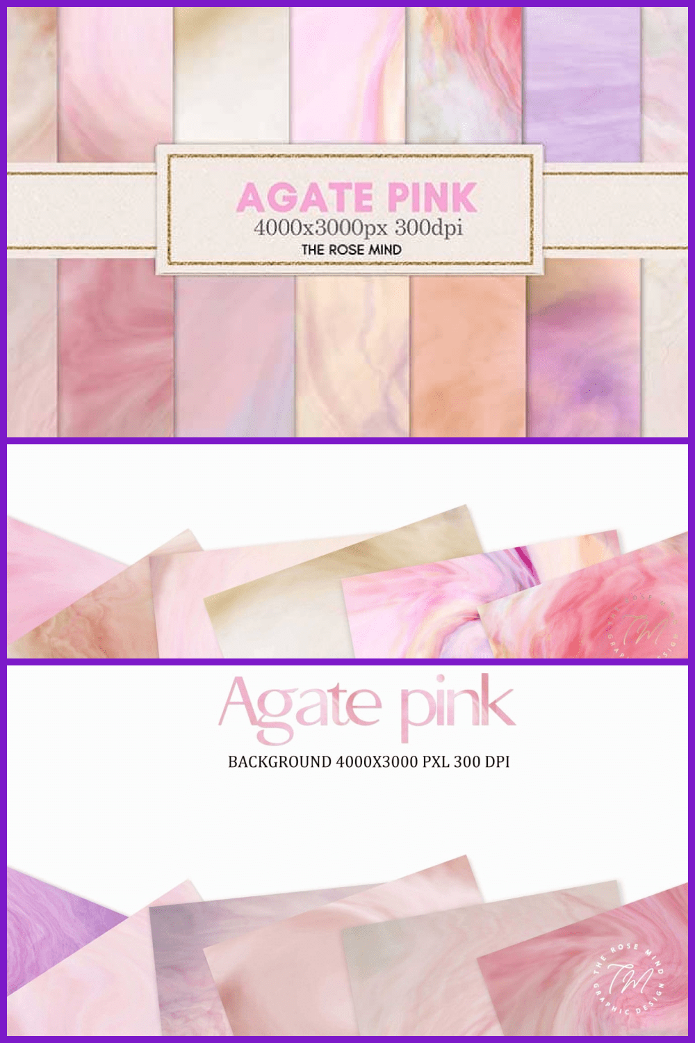 Agata: Pink Digital Paper Collection.