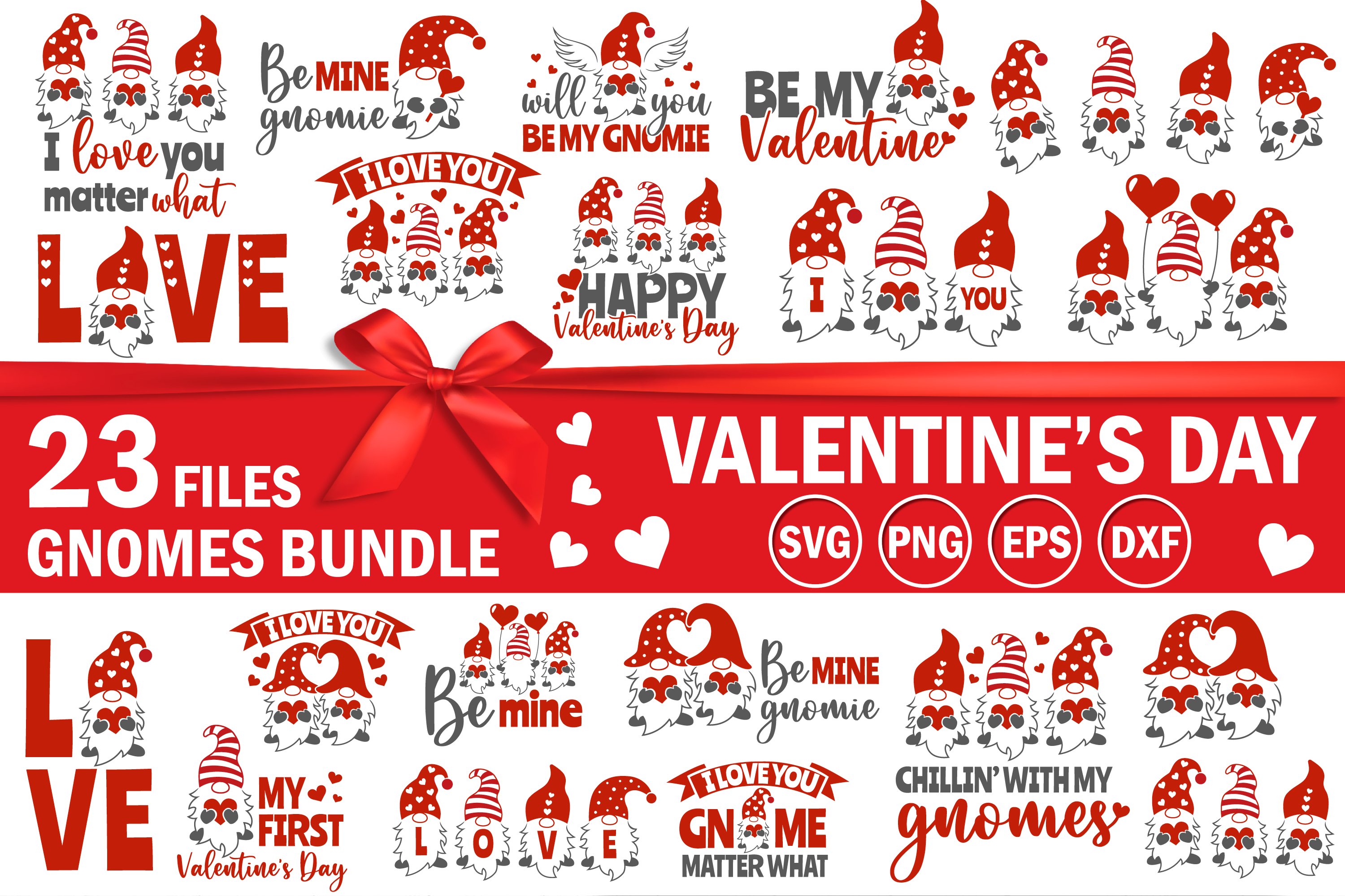 Cool collection of valentine gnomes.