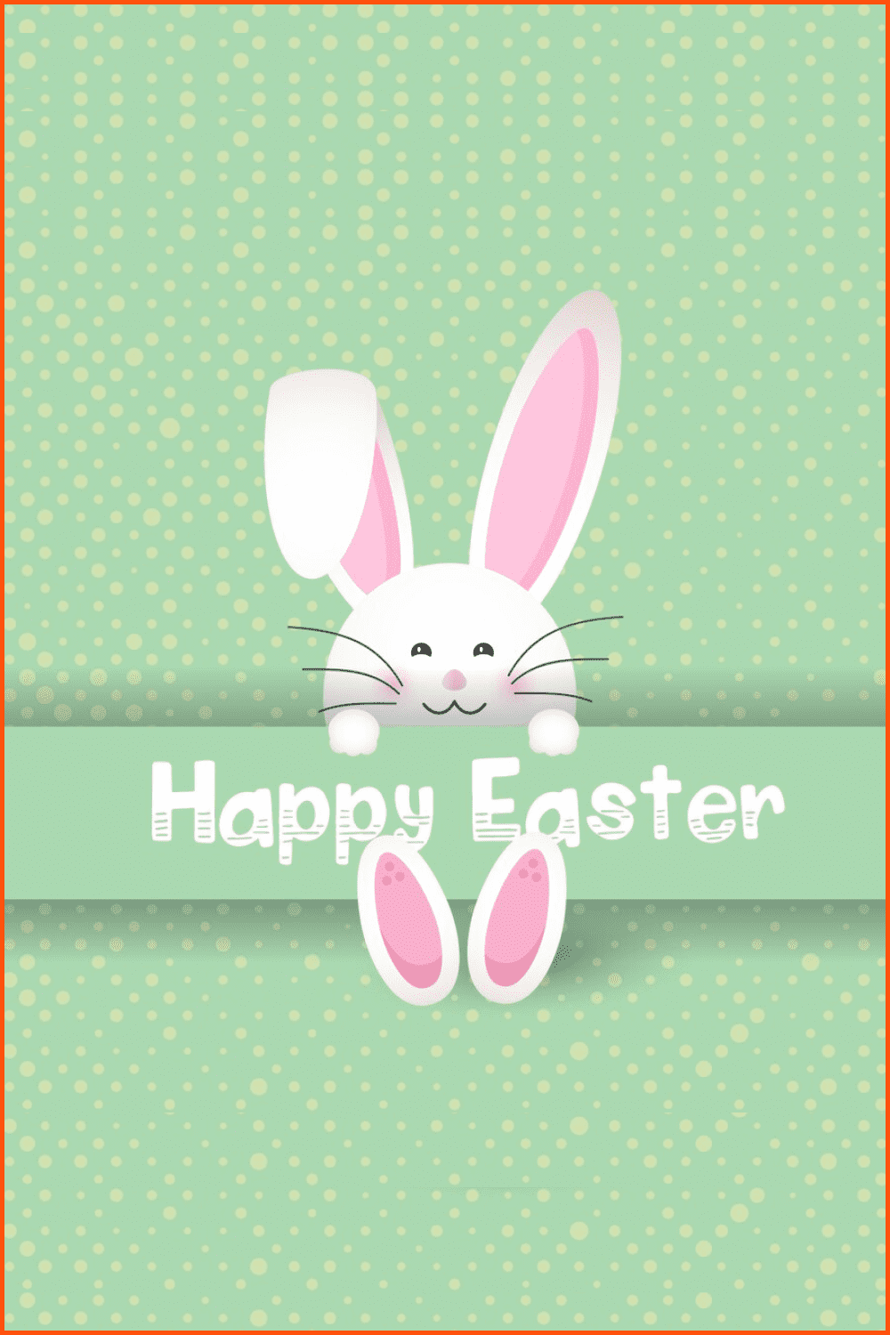 Easter bunny on polka dot.