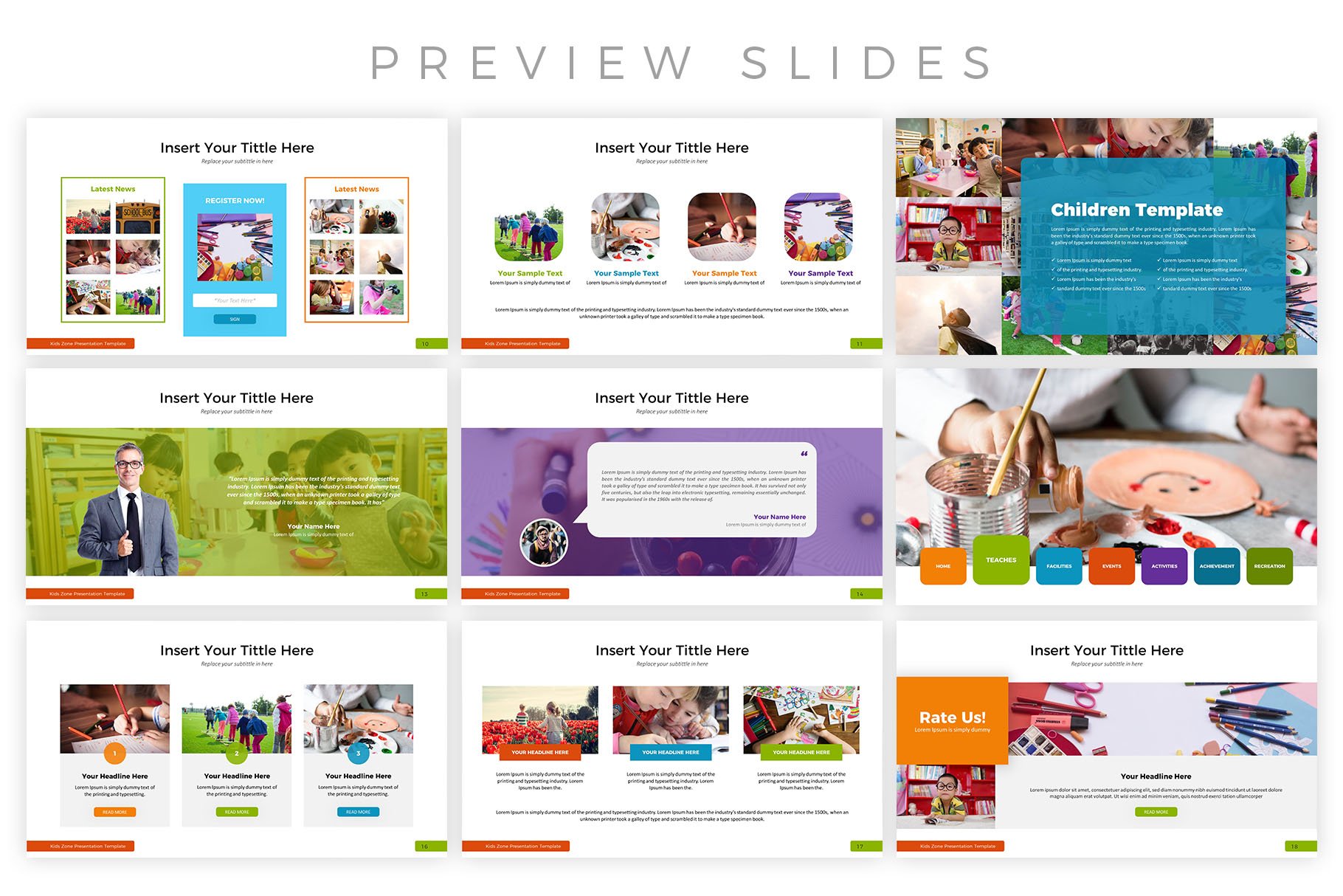 Children Presentation Template is a mobile friendly template with an adaptive design.