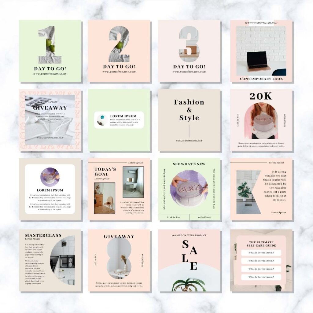 Abbey Instagram Post Templates - MasterBundles