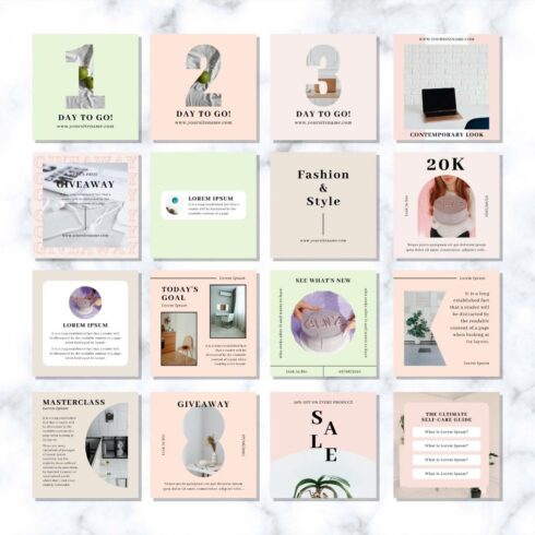 Abbey Instagram Post Templates - MasterBundles