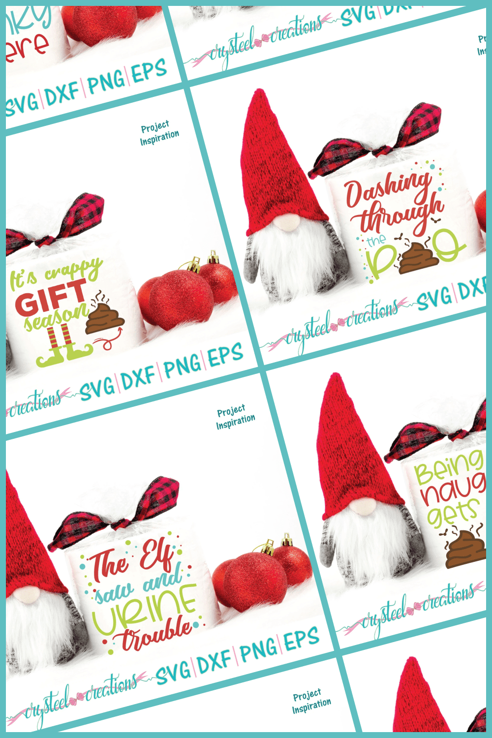 Christmas Toilet Paper 25 designs SVG.