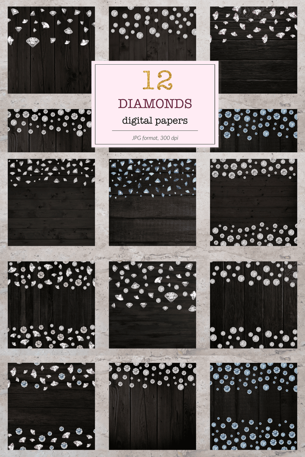 Diamonds Digital Paper.