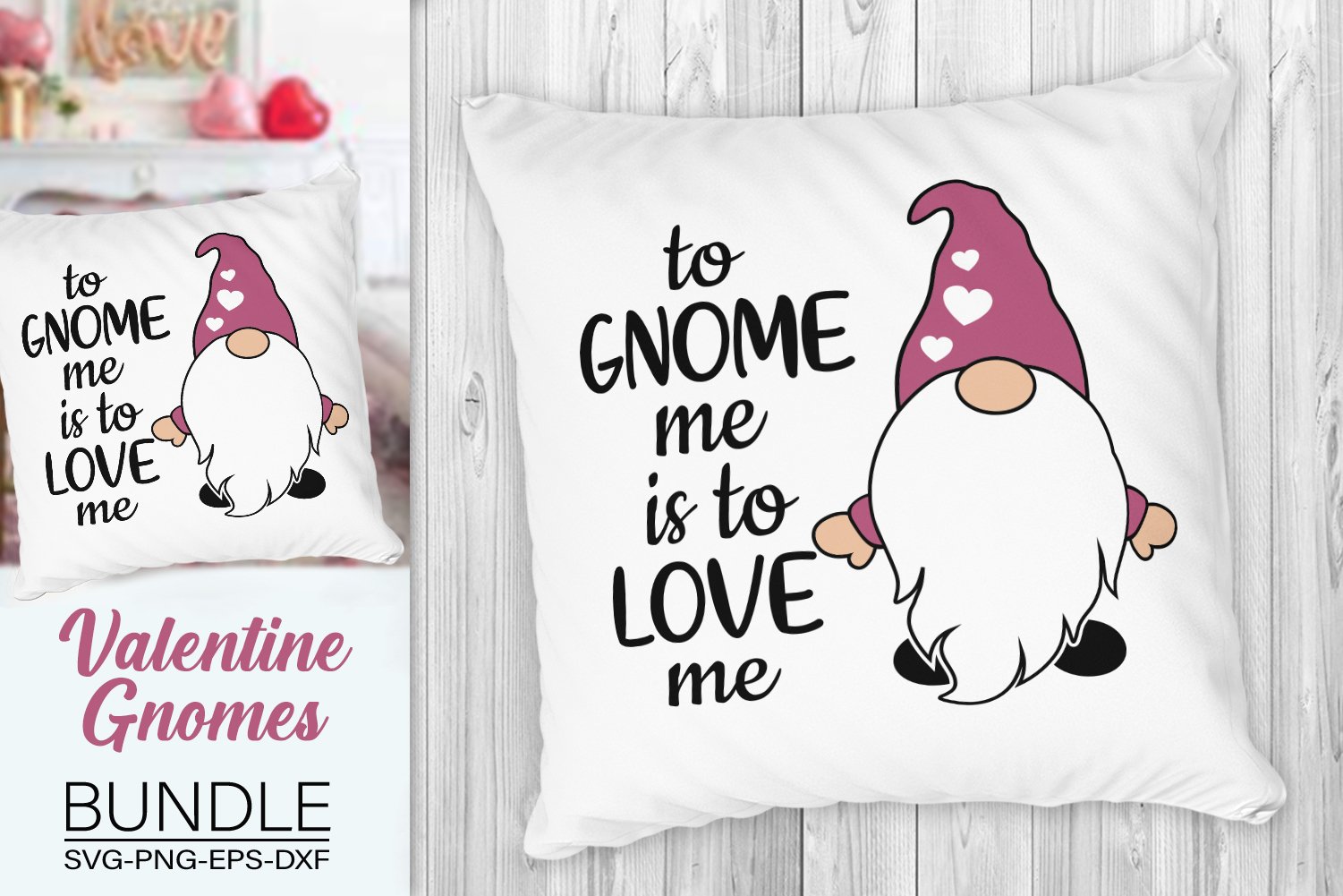 Delicate gnome on the pillow.