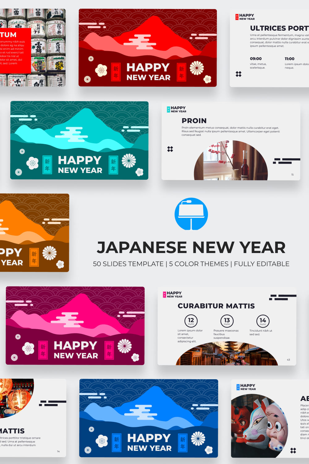 Japan New Year Keynote Template.