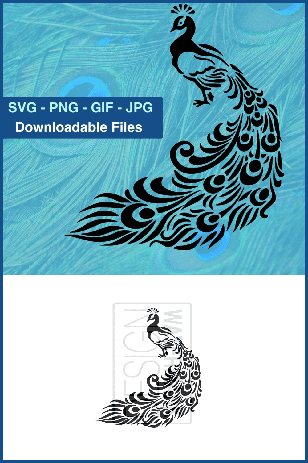3 peacock cricut silhouette cameo cut files digital clipart instant download image files svg png jpg gif