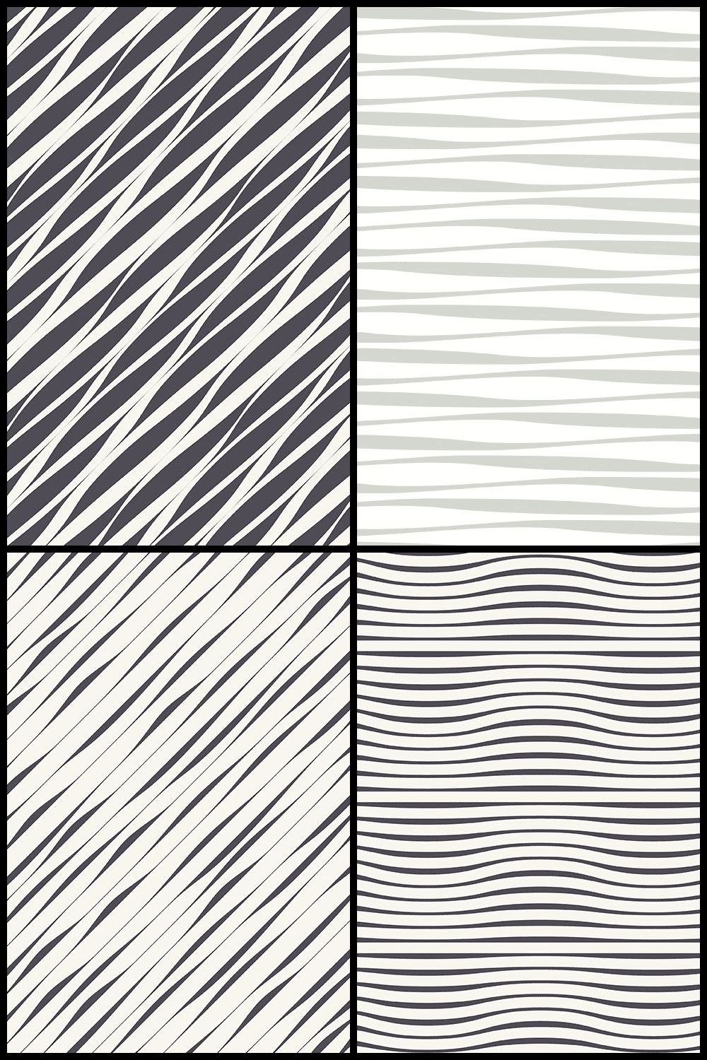 3 striped seamless patterns set 1
