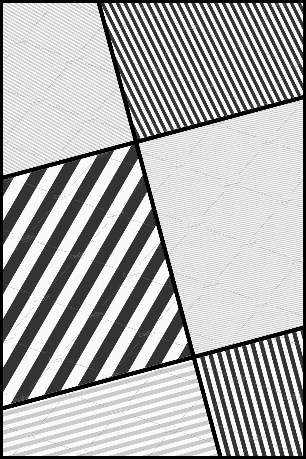 3 striped seamless patterns.