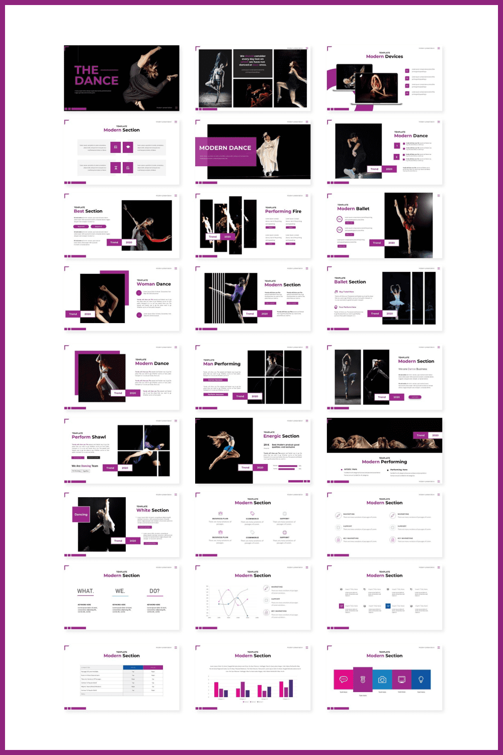 3 the dance powerpoint template