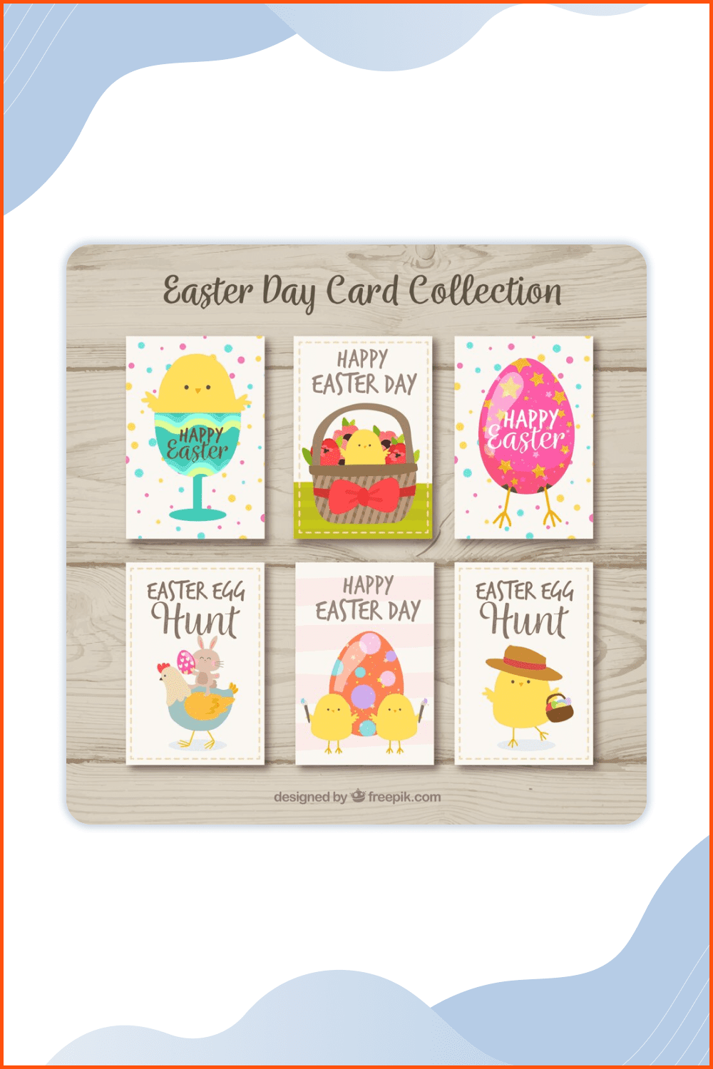 Easter day cards collection with cute birds.