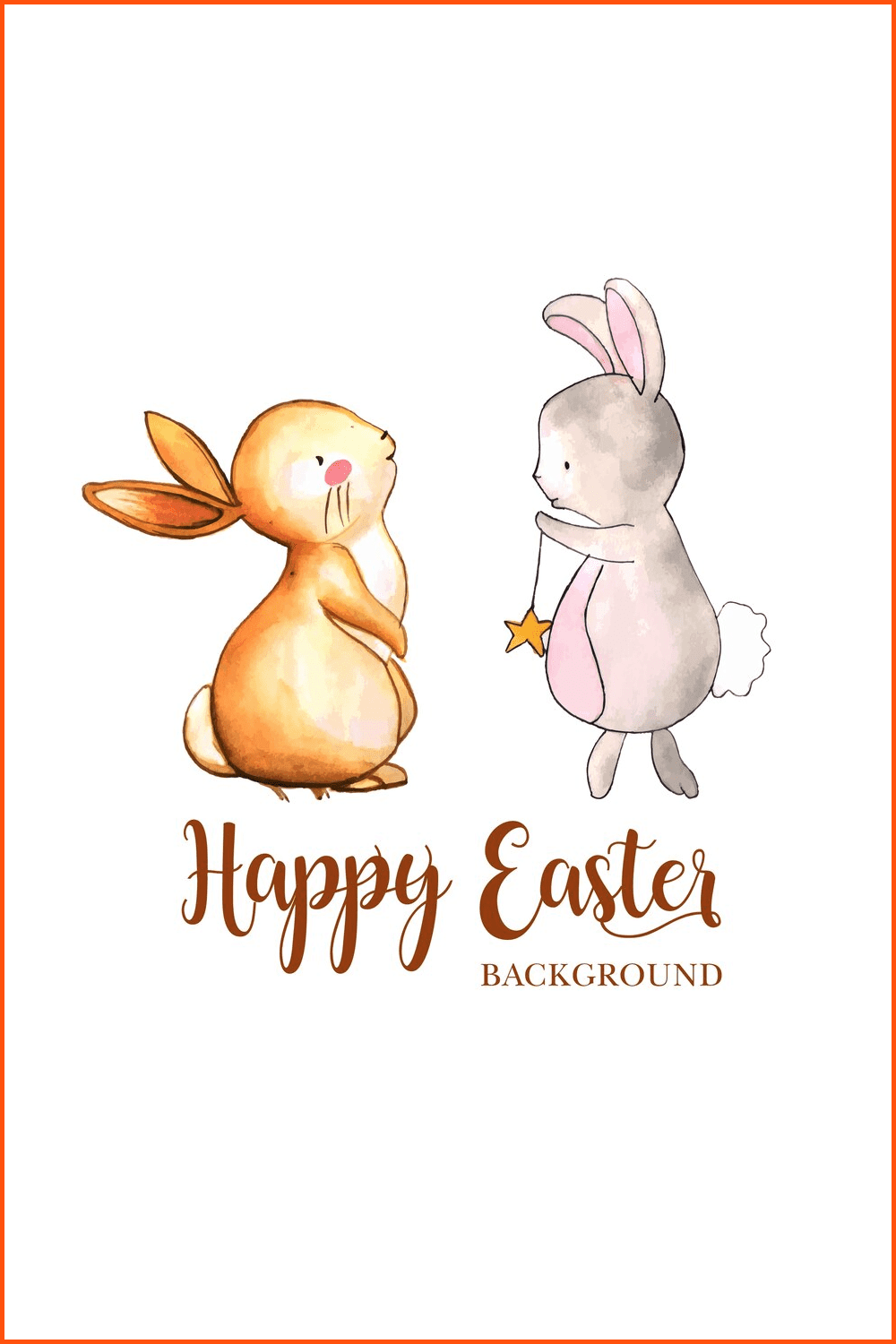 Watercolor easter background.