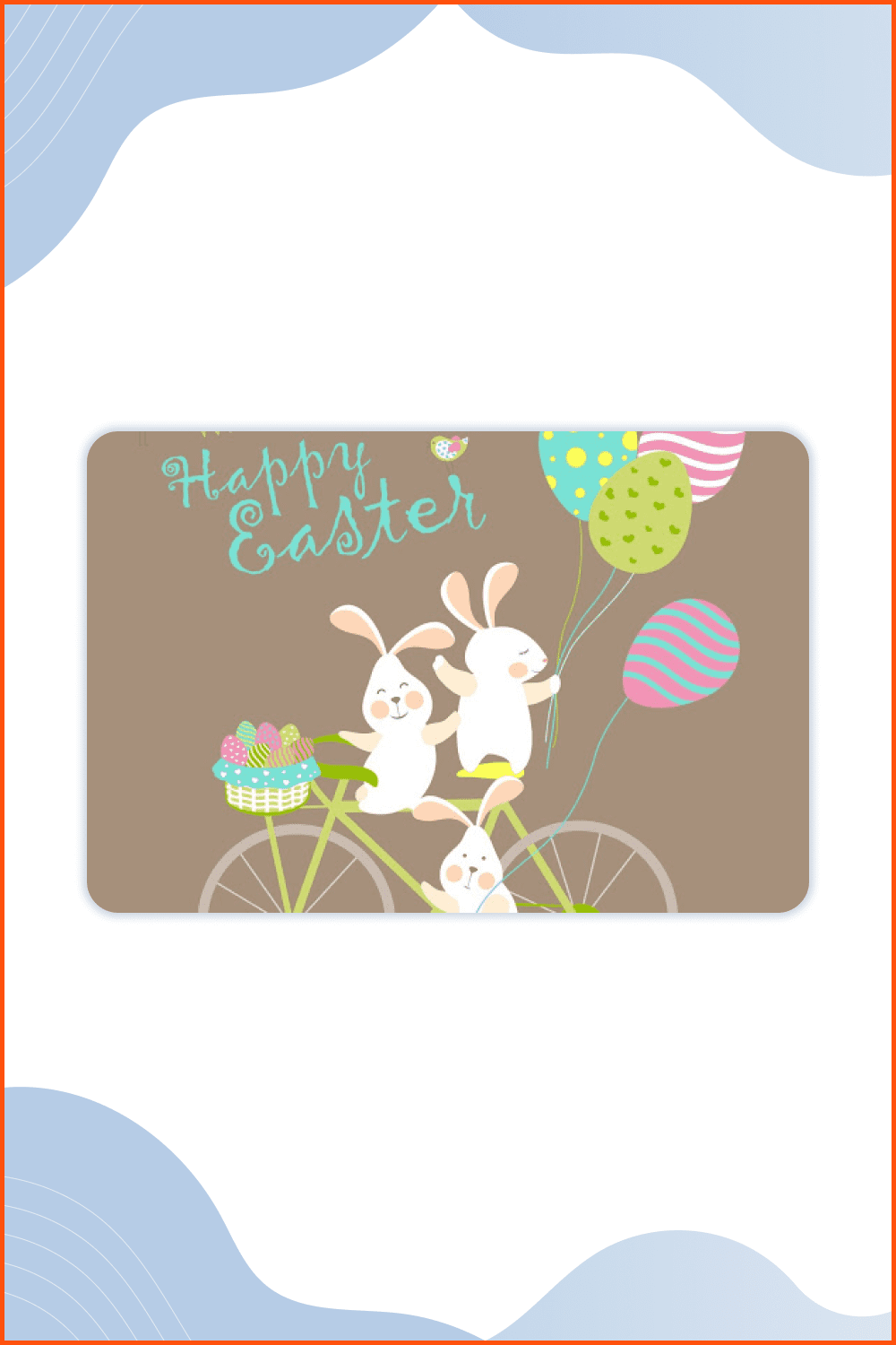 Easter bunnies and easter eggs vector.