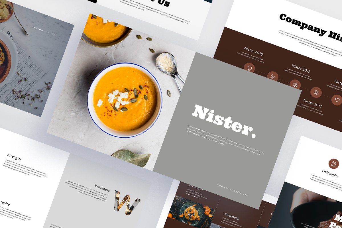 Cover image of Nister - Food Powerpoint Template.