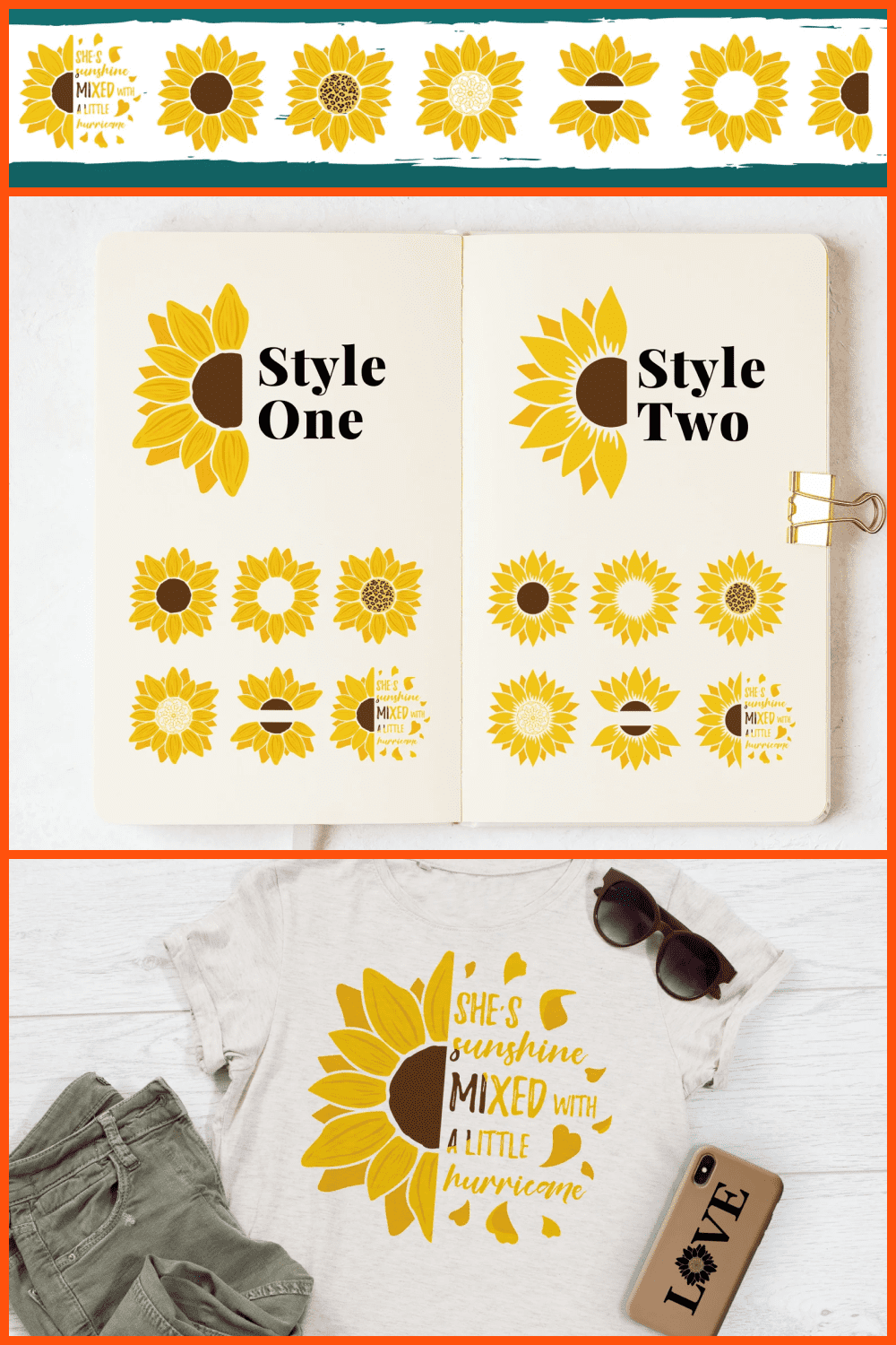 ETSY Sunflower SVG Bundle.