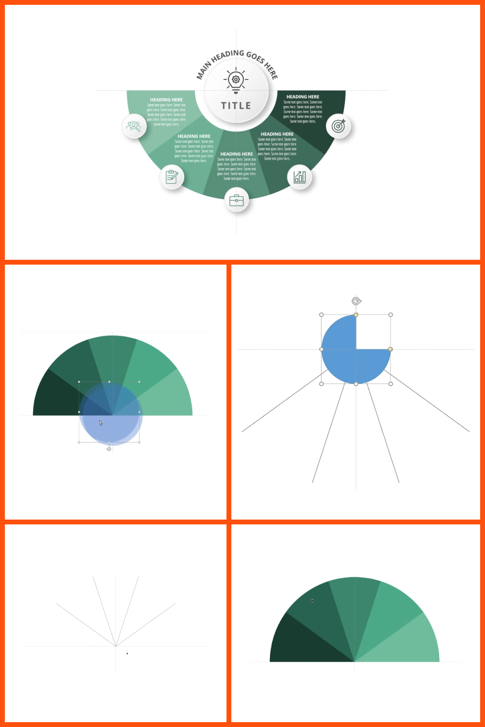 5 Step Pie Sections Infographic Animation - Pinterest.