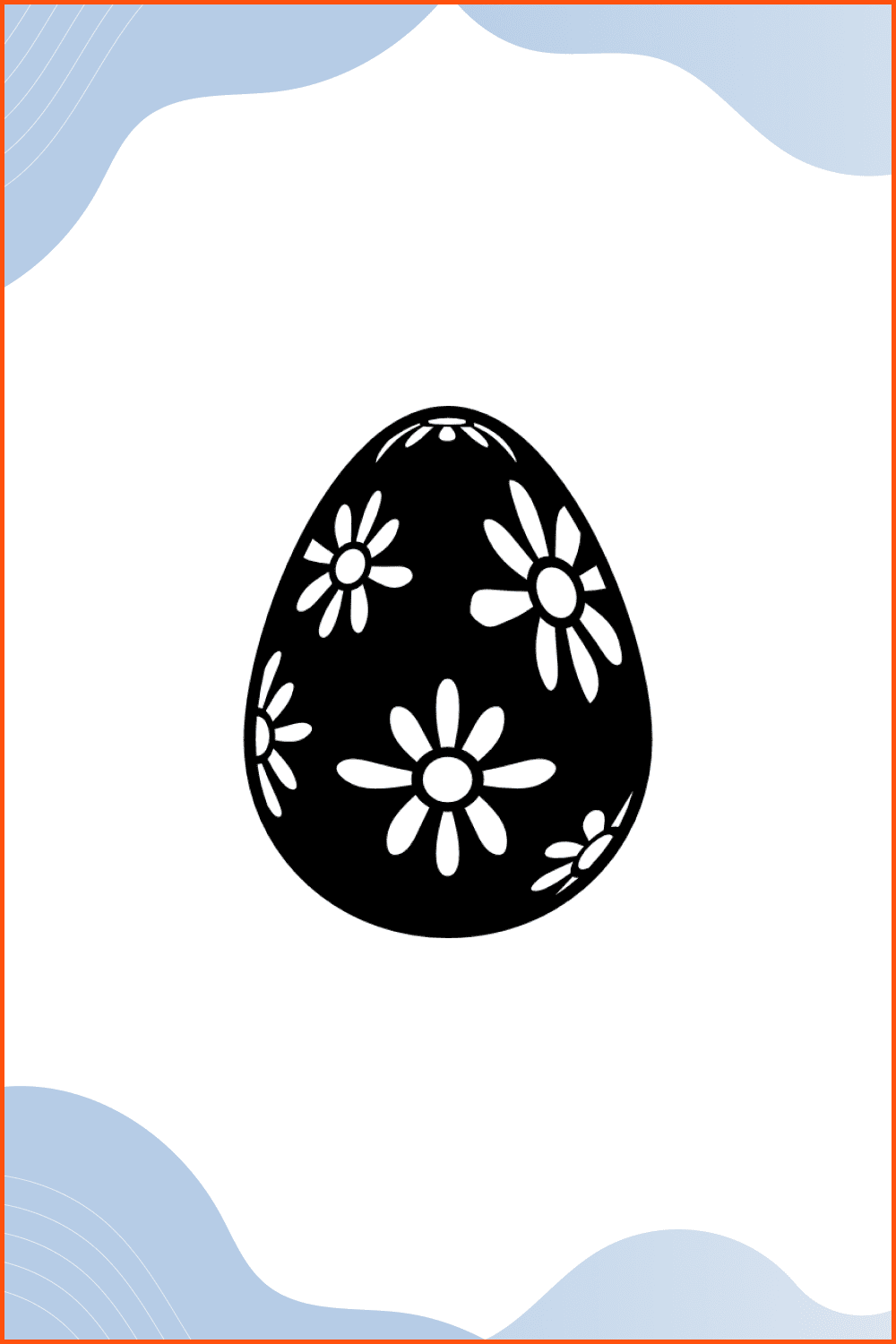 Free-icon easter egg with daisies design.