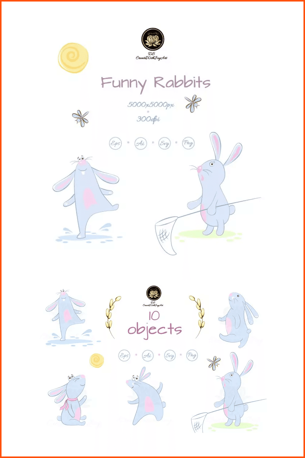 Funny Easter Bunny Clipart.