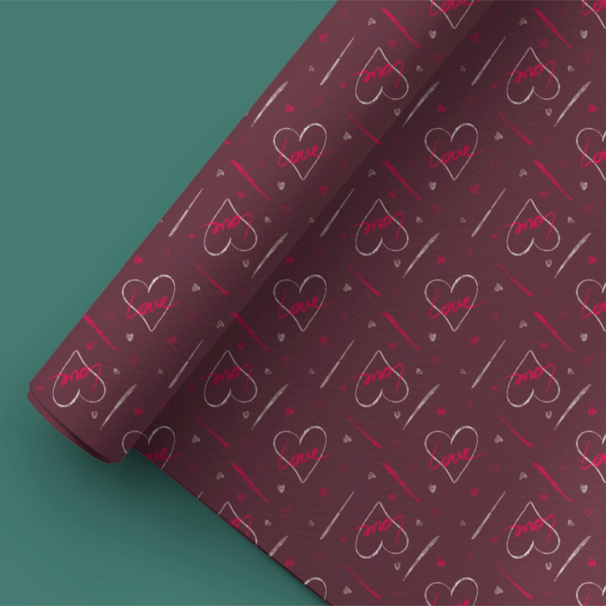 Seamless LOVE Patterns for Valentine’s Day