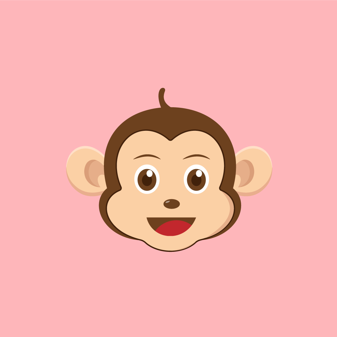 happy monkey face