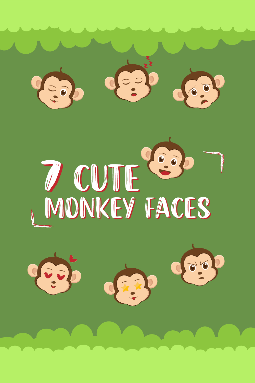 7 cute monkey faces 10