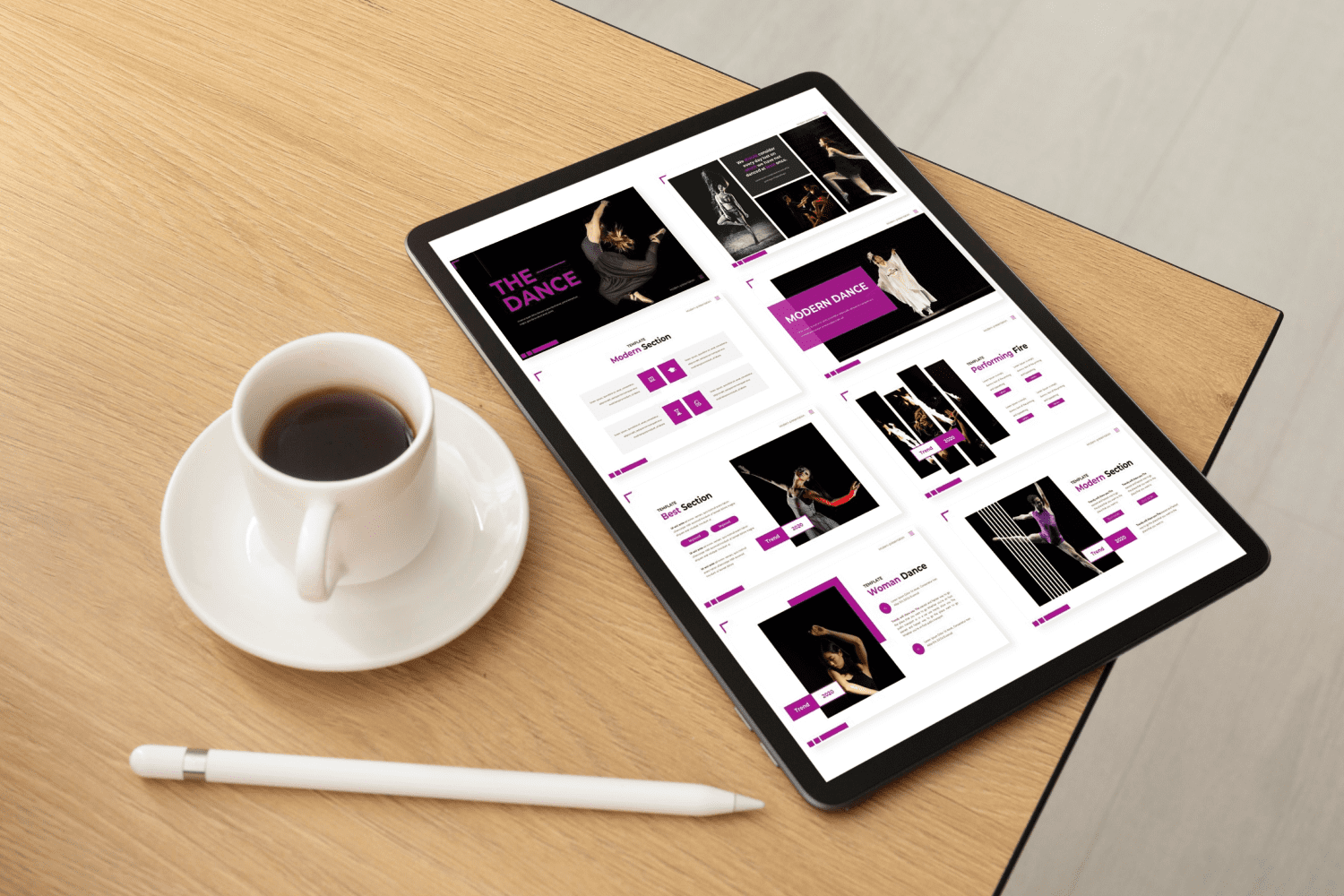 The Dance - Powerpoint Template - tablet.