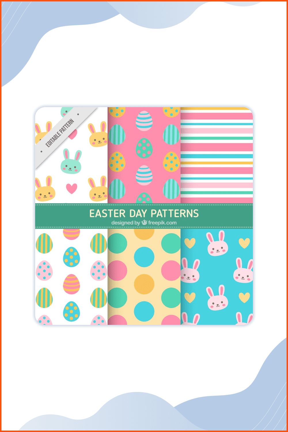 Free vector colorful easter patterns flat design.