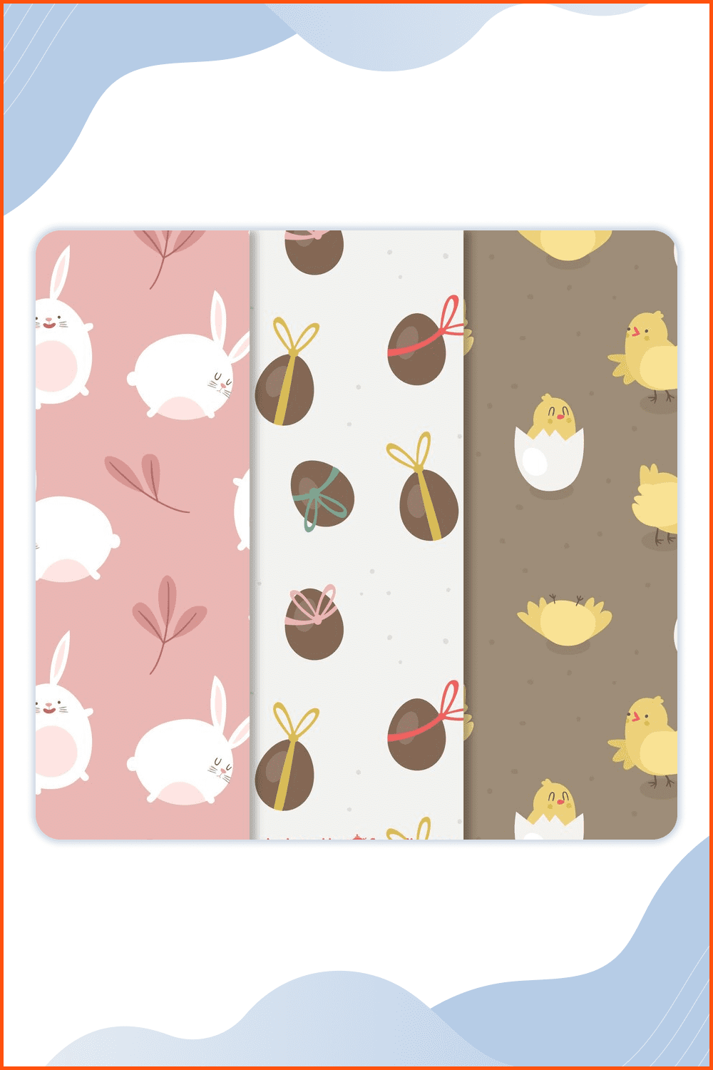 Collection nice easter patterns flat design.