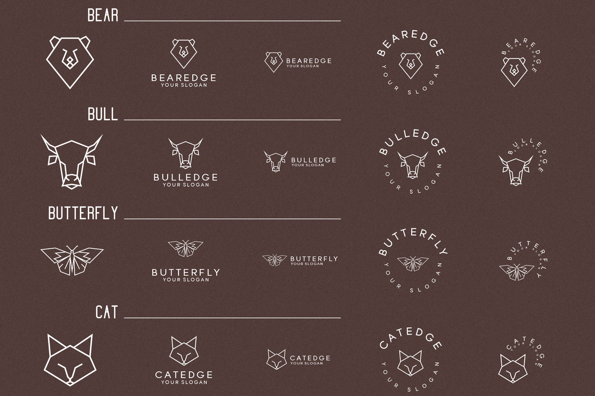 116 Geometric Animal Logo Templates – MasterBundles