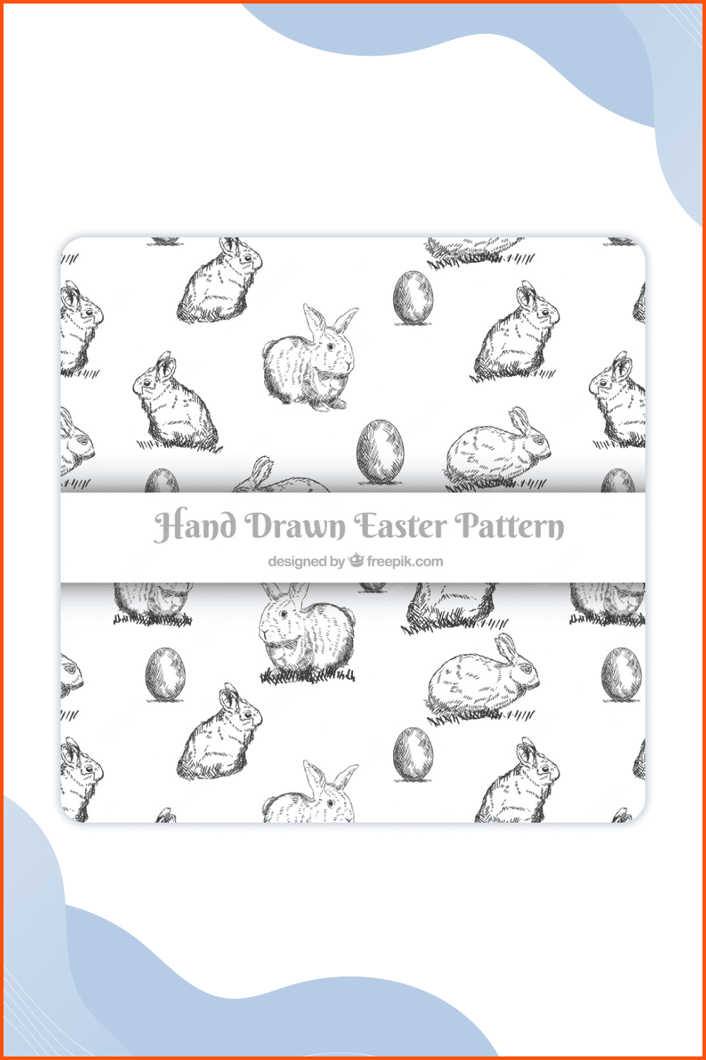 Hand drawn easter day pattern collection.