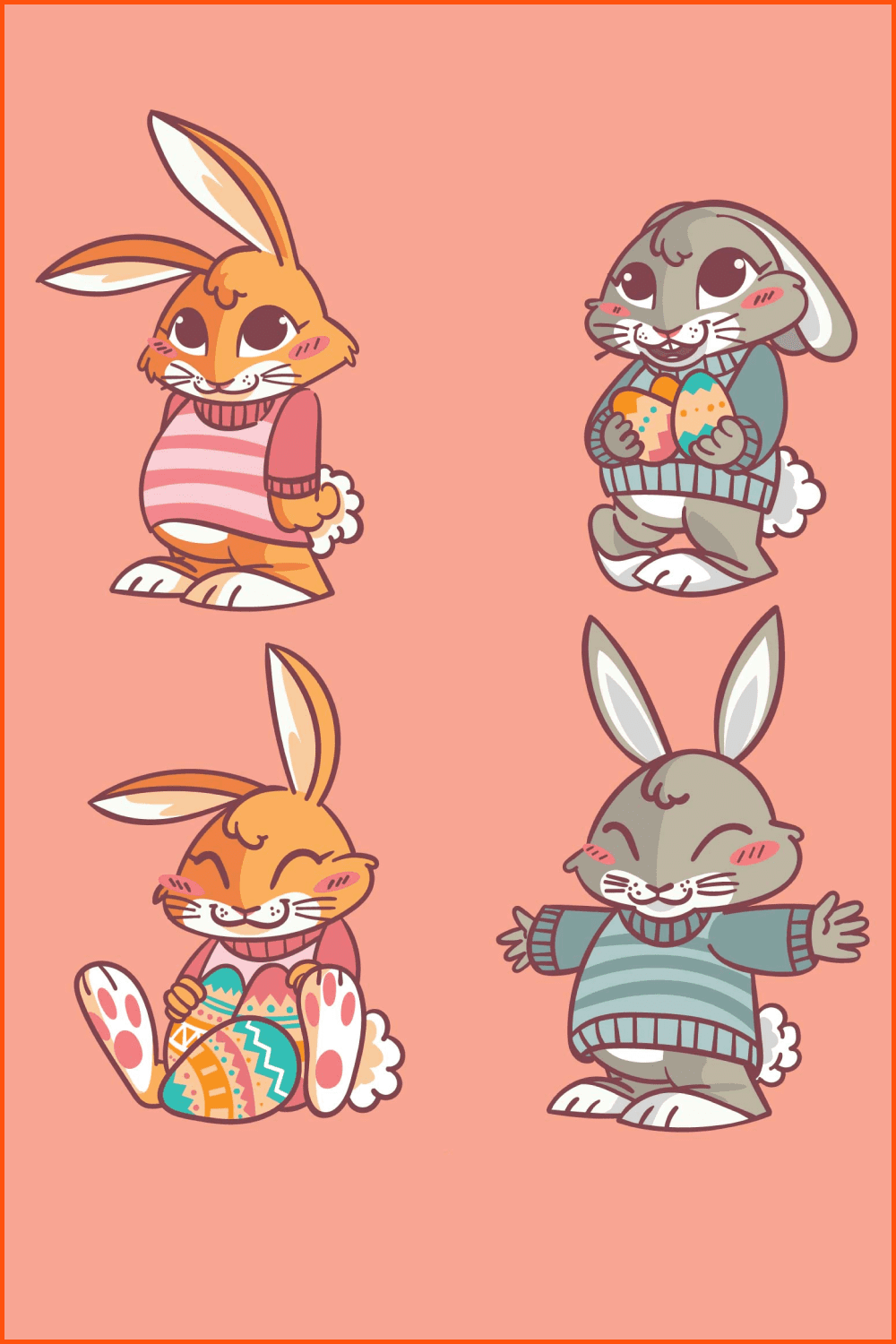 Several pretty easter rabbits.