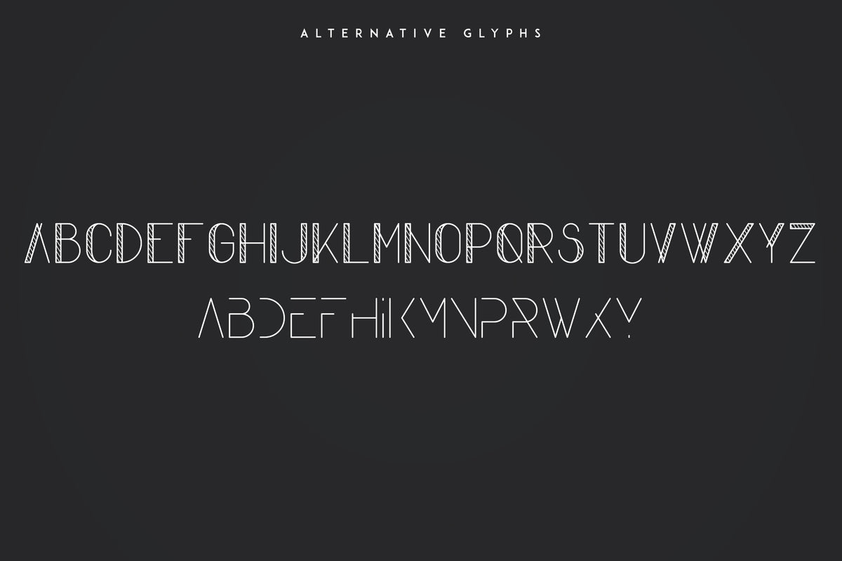 Uppercase alternative glyphs.