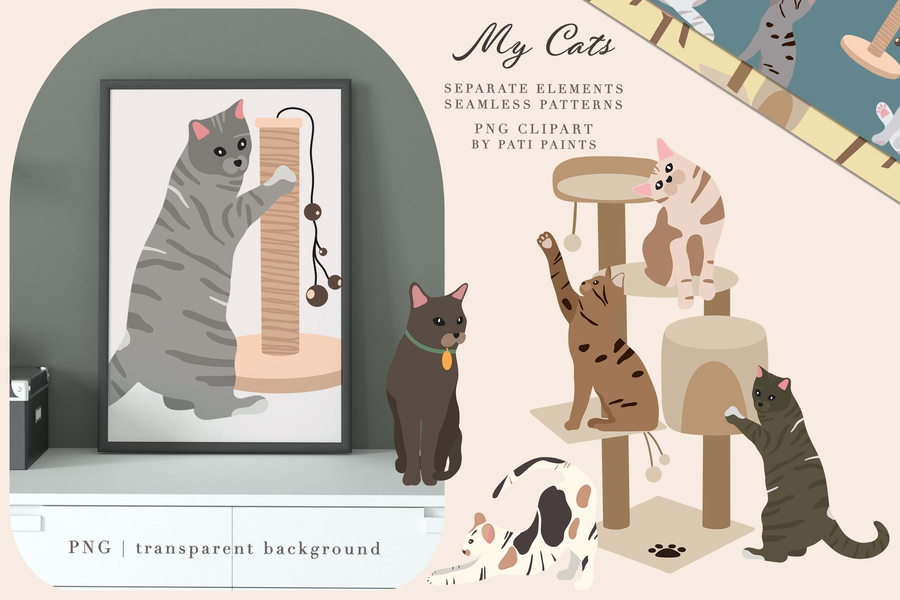 Cats illustrations pack