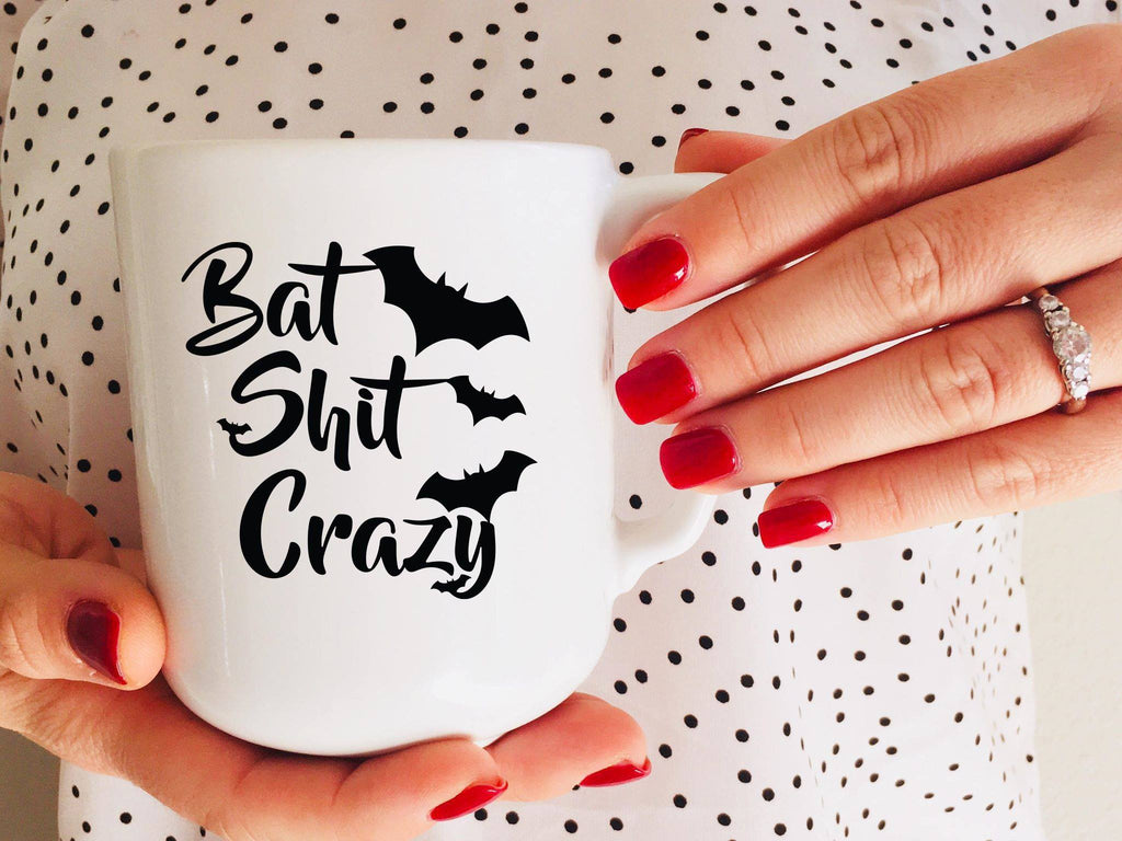 Bat Shit Crazy Adult Halloween SVG Design.