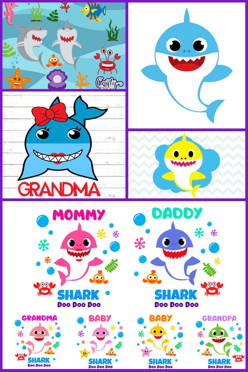 Baby Shark SVG Designs Pinterest.