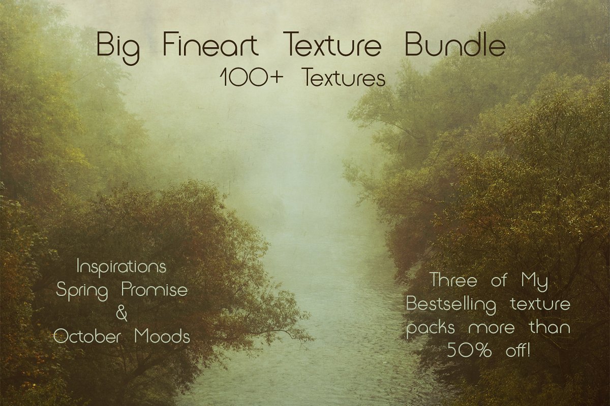 The main cover of Big Fineart Texture Bundle.