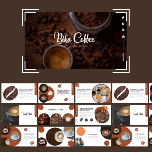 Bika Coffee - Coffee Addict Google Slides Template has a professional, ultra-modern and unique design.