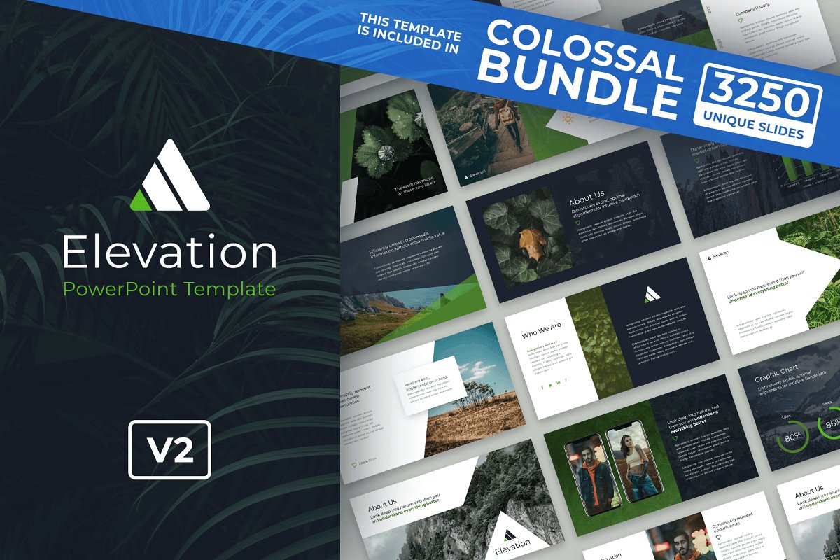 Cover image of Elevation Modern Powerpoint Template.