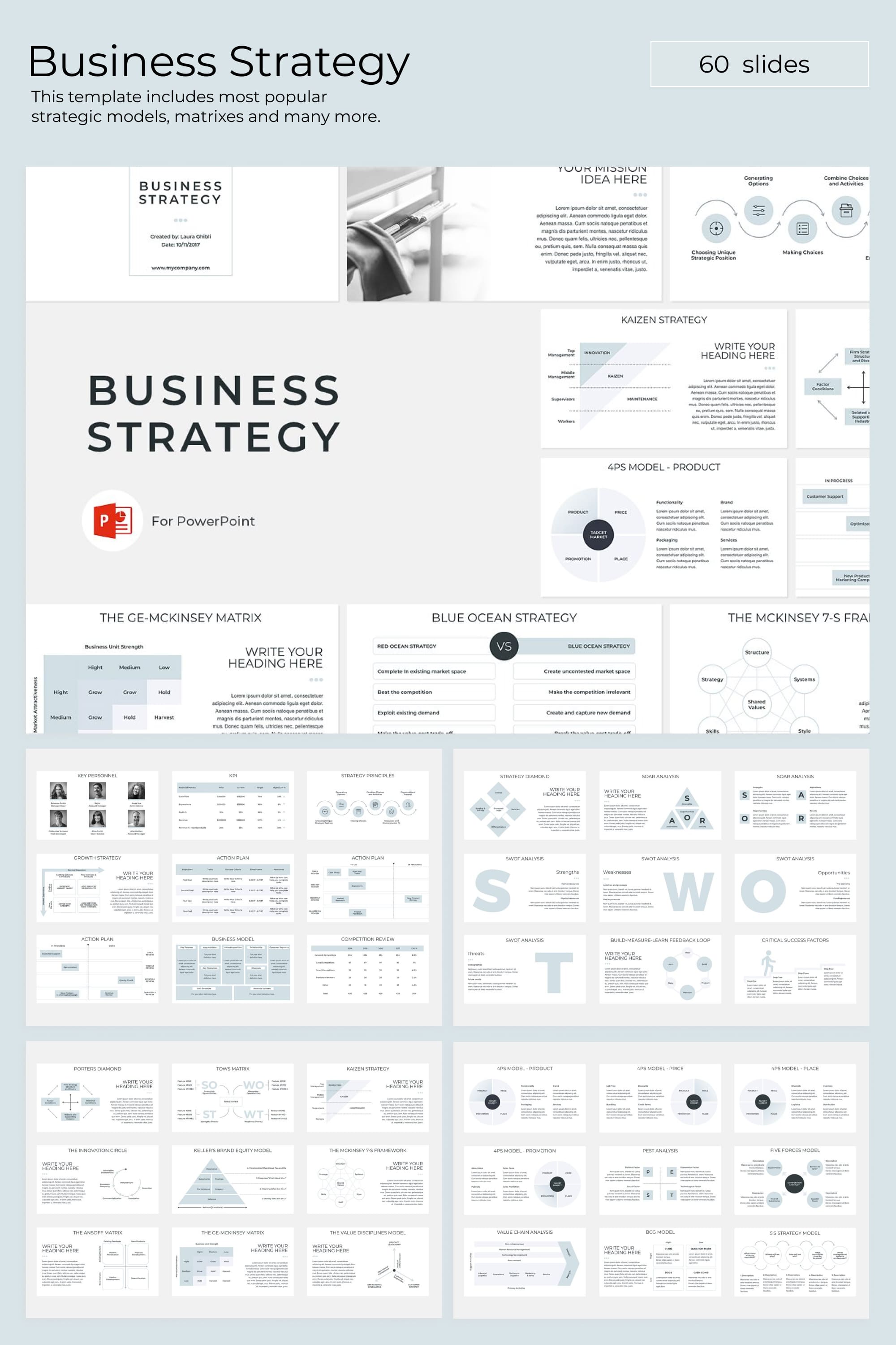 business strategy powerpoint pinterest